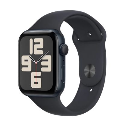 Billede af Apple Watch SE GPS 44mm Midnight Aluminium Case with Midnight Sport Band - M/L