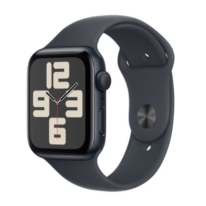 Billede af Apple Watch SE GPS 44mm Midnight Aluminium Case with Midnight Sport Band - S/M