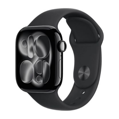 Billede af Apple Watch Series 11 GPS + Cellular 46mm Jet Black Aluminium Case with Black Sport Band - M/L