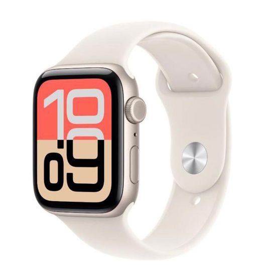 Billede af (New) Apple Watch SE 3 GPS + Cellular 40mm Starlight Aluminium Case with Starlight Sport Band - S/M