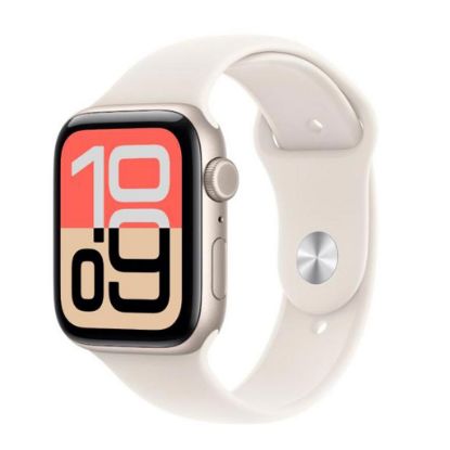 Billede af Apple Watch SE 3 GPS + Cellular 40mm Starlight Aluminium Case with Starlight Sport Band - M/L