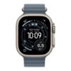 Billede af (New) Apple Watch Ultra 3 GPS + Cellular 49mm Natural Titanium Case with Anchor Blue Ocean Band