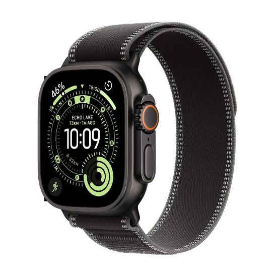 Billede af (New) Apple Watch Ultra 3 GPS + Cellular 49mm Black Titanium Case with Black/Charcoal Trail Loop - M/L
