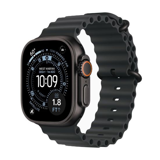 Billede af (New) Apple Watch Ultra 3 GPS + Cellular 49mm Black Titanium Case with Black Ocean Band