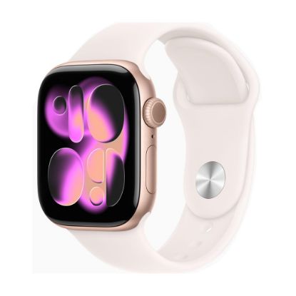 Billede af Apple Watch Series 11 GPS + Cellular 42mm Rose Gold Aluminium Case with Light Blush Sport Band - S/M