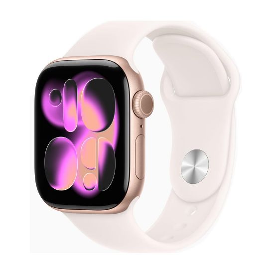 Billede af (New) Apple Watch Series 11 GPS + Cellular 42mm Rose Gold Aluminium Case with Light Blush Sport Band - S/M