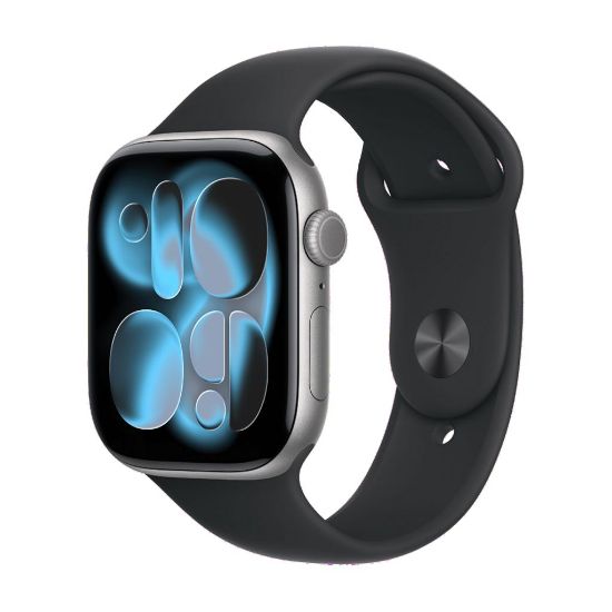 Billede af (New) Apple Watch Series 11 GPS + Cellular 42mm Space Grey Aluminium Case with Black Sport Band - S/M