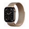Billede af (New) Apple Watch Series 11 GPS + Cellular 46mm Gold Titanium Case with Gold Milanese Loop - M/L