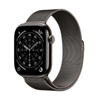 Billede af Apple Watch Series 11 GPS + Cellular 46mm Slate Titanium Case with Slate Milanese Loop - M/L