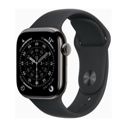 Billede af Apple Watch Series 11 GPS 42mm Jet Black Aluminium Case with Black Sport Band - S/M