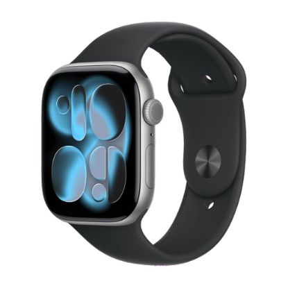 Billede af Apple Watch Series 11 GPS 42mm Space Grey Aluminium Case with Black Sport Band - S/M